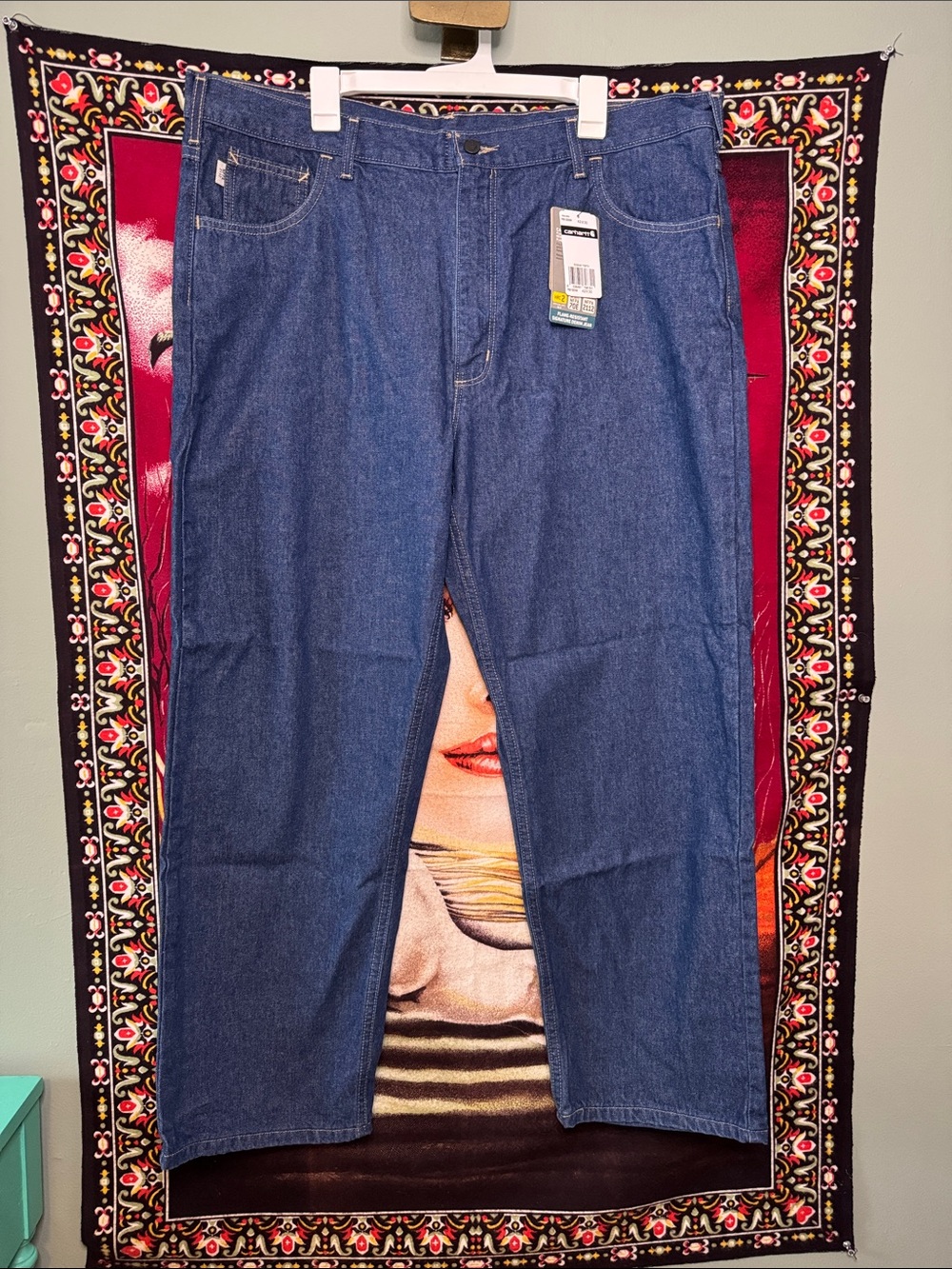 NWT Carhartt Men's Straight Leg Fire Resistant Denim Jeans Pants
